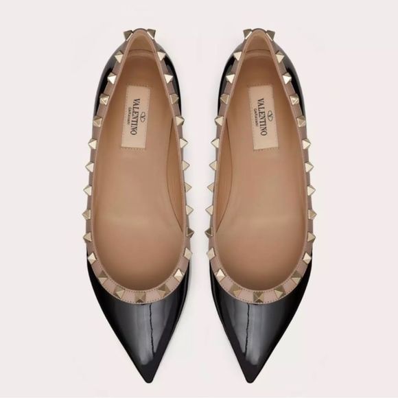 Valentino Garavani Shoes - VALENTINO GARAVANI Rockstud Ballerina Flats
